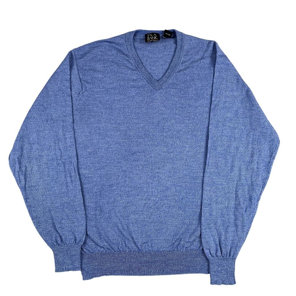 Jos A Bank Signature Collection Mens 100% Merino Wool Vneck Sweater Sz Large